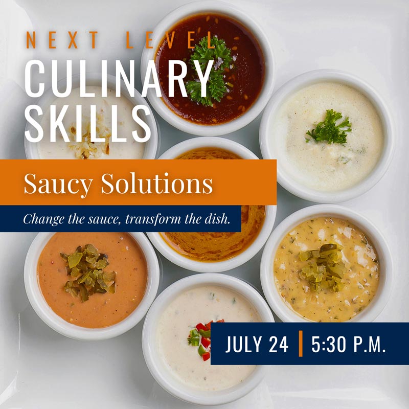 culinary skills flyer for sauce skills.